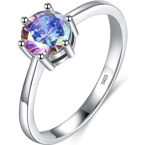 Classical silver color round circle Crystal CZ Finger Ring for Women Fashion Wedding Valentines Day GIFT Jewelry anillos