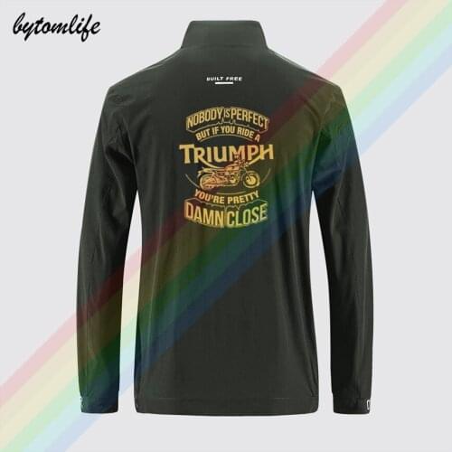 GILDAN Triumph Biker Sweatshirts jacket mens Outdoor zippered comfortable Light Soft Fashion casual Back printing Asian size