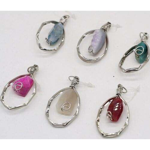 Hot Sale Natural Stone Pendant Irregular Dragon Agates Pendant For Jewelry Making DIY Necklace Bracelet Earrings Accessory