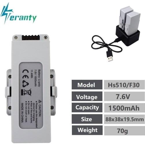 7.6V 1500mah lipo battery for hs510/f30 Remote Control Drone Quadcopter spare parts Accessories 7.6V Battery for hs510/f30 drone