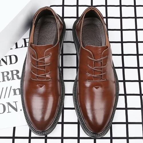 Men Business Formal Shoes Classic Lace-up Dress Shoe Office Footwear Men Party Wedding Footwear