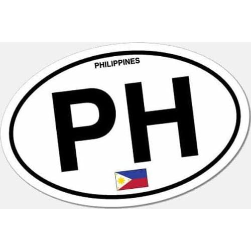 Personality Philippines Country Code PH Flag Car Stickers Accessories Motorcycle Cover Scratches Waterproof PVC 11cm *7cm