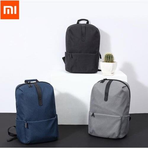 Original Xiaomi Fashion School Bag Travel Backapck 600D Polyester Durable Waterproof Outdoor Suit For 15.6 Inch Laptop Computer