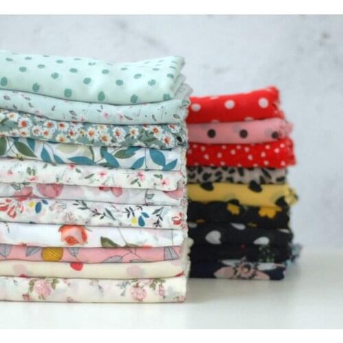 Polyester Chiffon Floral Printed Fabrics 75D Drapery Soft Womens Dress Blouses DIY Clothes Tissus Georgette Materials 50X 145cm