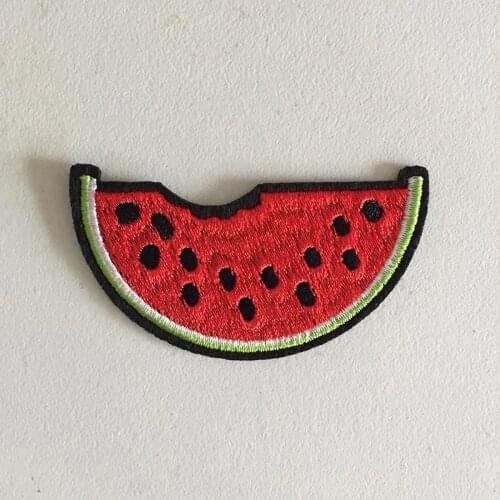 Watermelon Embroidery Patch Iron on Patches for Clothes Sewing Fruit badge Summer Fruit DIY Embroidered Applique