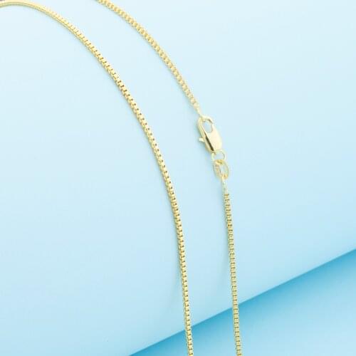 16-30 Inches Free Shipping Gold Filled Jewelry Box Necklace Jewelry Gold Necklace Chains 1pcs Xl037