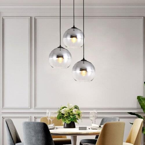 Modern LED Glass Pendant Lights for Kitchen Cafe Decoration,Hanging Lamps Restaurant Art Pendant Lamps Home Decor Light Fixtures