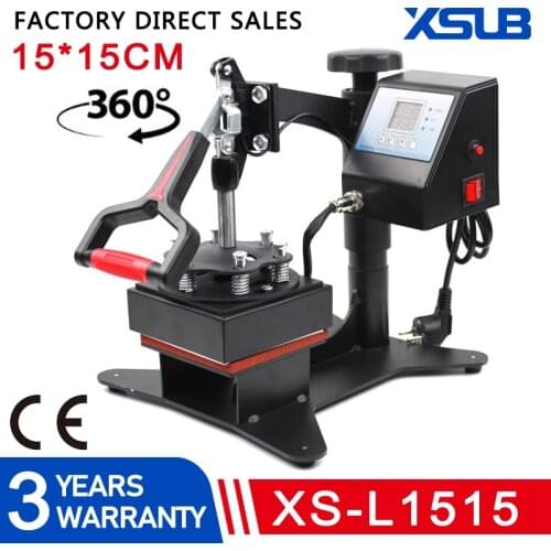 CE Certification High Pressure 15x15CM T shirt Heat Press Machine Sublimation Transfer for Bag Case Puzzle Glass Wood Rock Photo