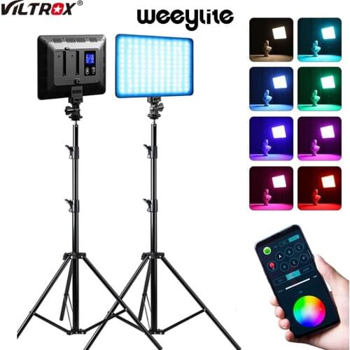 Viltrox weeylite sprite20 2pcs RGB Video Light kit LED Panel Video Light 2.4G Wireless Remote for Camera Light Full Color Output