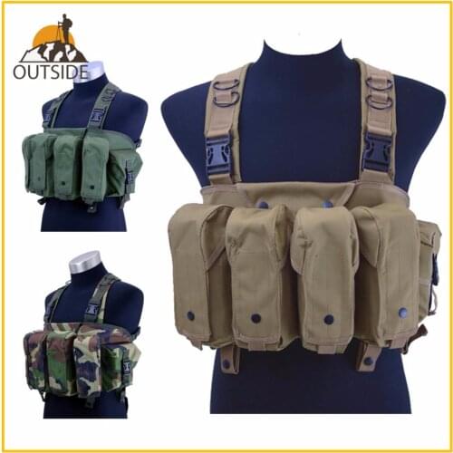 High Quality Outdoor Tactical Chest Rig Airsoft Hunting Vest Molle Pouch Simple Military ACU Tactical Vest with Magazine Pouch