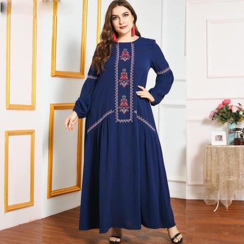 Dress Long Skirt Large Cross Border Fashion Clothing Temperament Splicing Long Sleeve Casual Woman Dress