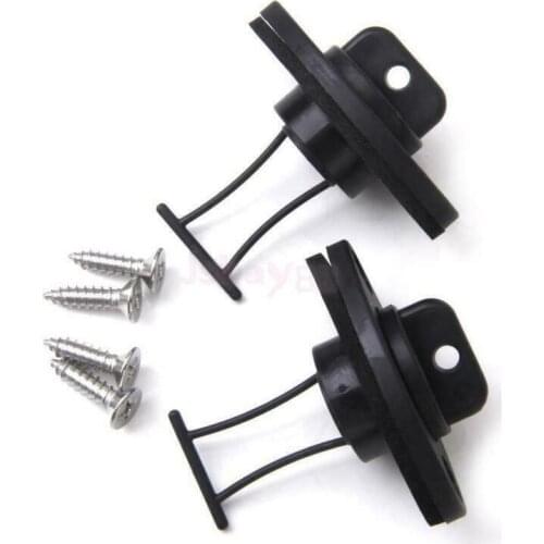 2 Pack Black Universal Canoe Kayak Boat Thread Drain Plugs Kit & 4 Screws