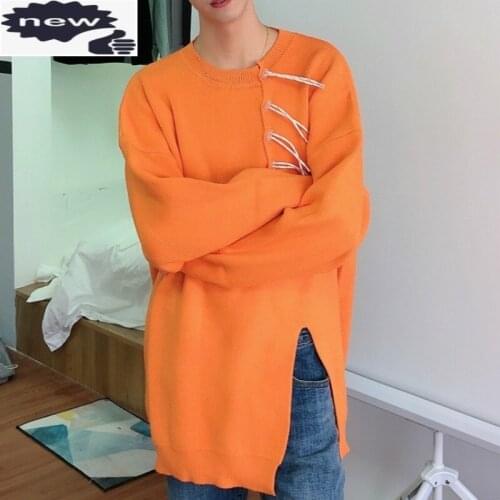 2021 New Designer Men Long Oversized Sweater Tops Casual Streetwear Hip Hop Couple Sweaters Harajuku Knitwear Pullover