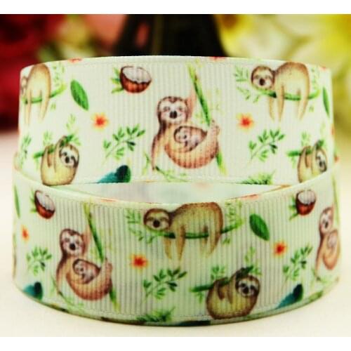 22mm 25mm 38mm 75mm Folivora Cartoon printed Grosgrain Ribbon party decoration 10 Yards X-03808