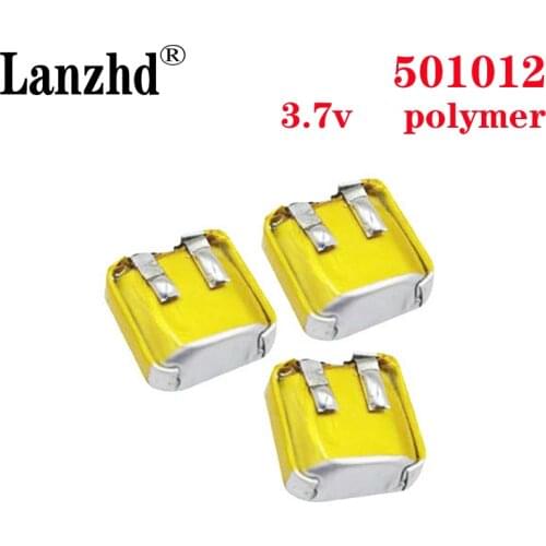 3.7V small size Lipo lithium polymer rechargeable battery 40mAh for bluetooth Headphone headset earphone 501012 battery