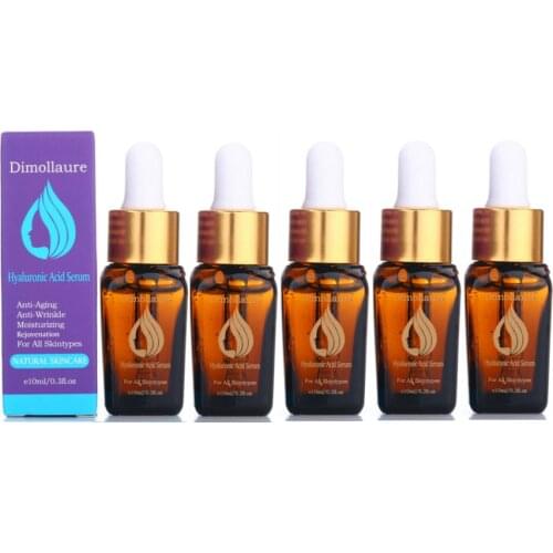 5pcs Dimollaure Hyaluronic Acid Serum Anti-Aging Sodium hyaluronate Essence Moisturizers Whitening Face Care Cream Snail Serum