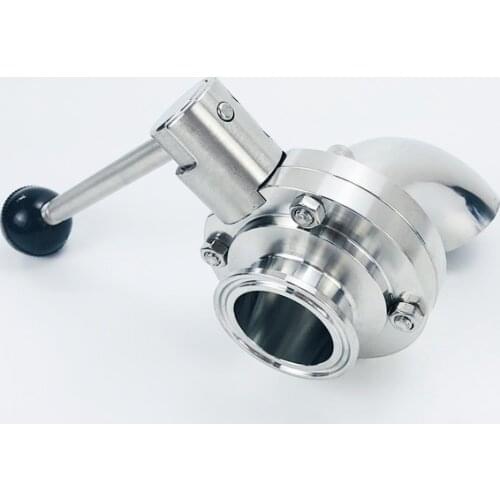 Free Shipping 1.5"(38mm) OD50.5 Tri-clamp Butterfly Valve . Sanitary Butterfly Valve Stainless Steel304