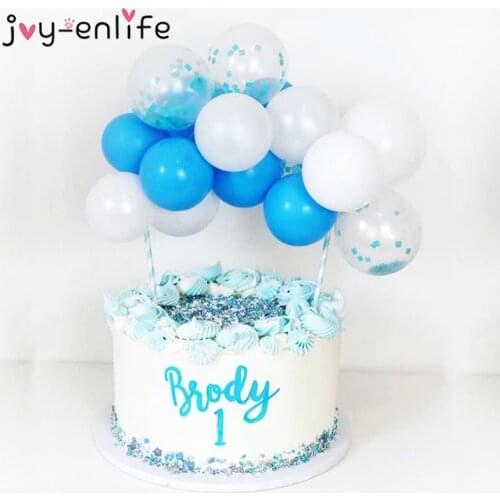 Baby Shower 1st Birthday Balloon Garland Cake Topper Wedding Party Supplies Birthday Cake Decoration Kids Babyshower Girl Boy
