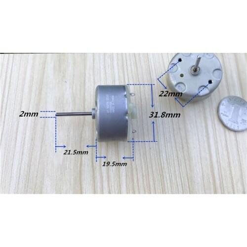 RF-500TB-12560 22mm Long-axis DC motor Alarm Light Detector Perfume machine motor 12V 4630 RPM