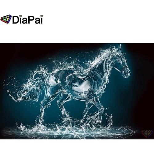 DIAPAI 100% Full Square/Round Drill 5D DIY Diamond Painting "Water horse" Diamond Embroidery Cross Stitch 3D Decor A19806