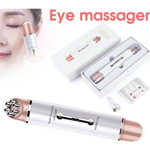 Electric Facial Massager Portable Vibrators Hot Compreses EMS LED Pressotherapy Eye Massager USB Rechargeable Vibrator for Neck