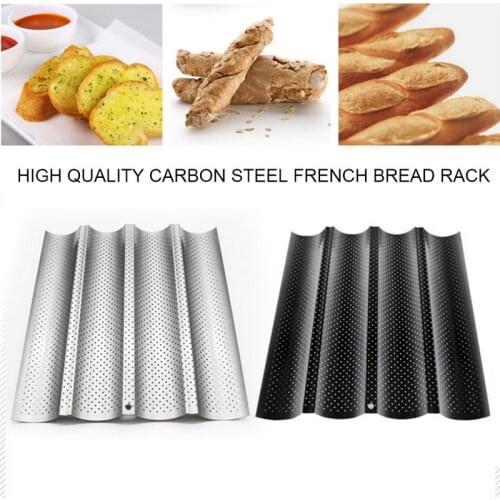 Practical Cake Baguette Mold Pans French Bread Baking Mold Bread Wave Baking Tray 2/3/4 Waves Bread Baking Tools