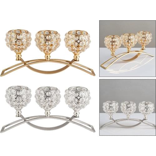 2pcs Crystal Candelabra Candle Holders Candlesticks Ornament Home Wedding Decoration Centerpieces