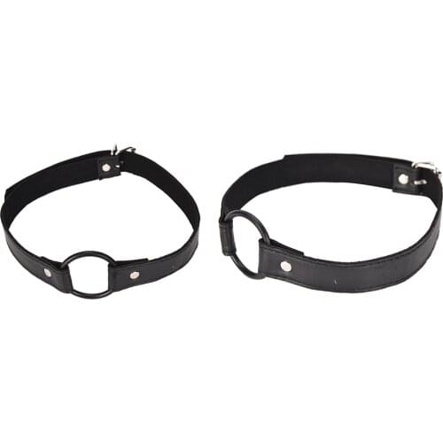 Leather Open Mouth Gag O-ring Gag Oral Bondage Bite Pleasure Couples Flirt Fetish Erotic for Adult Women