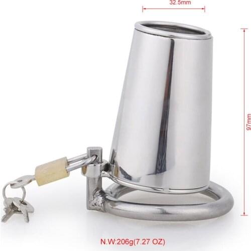 Pail Shape Metal Chastity Cage Bird Lock Penis Bondage Male Chastity Device Cbt BDSM Erotic Adult Sex Toys For Men Cock Cage
