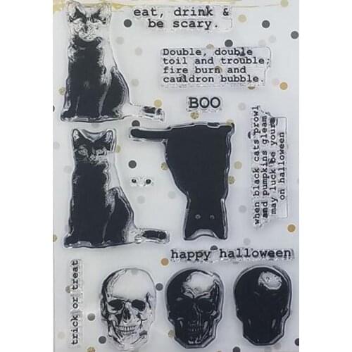 Toil & Trouble Layered Transparent Clear Silicone Stamp/Seal for DIY scrapbooking/photo album Decorative clear stamp A0315