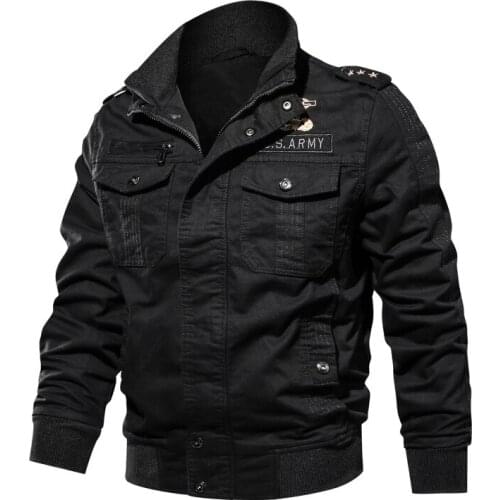 Men Military Pilot Jackets Bomber Cotton Coat Tactical Army Jacket Male Casual Air Force Flight Jacket Plus Size M-6XL