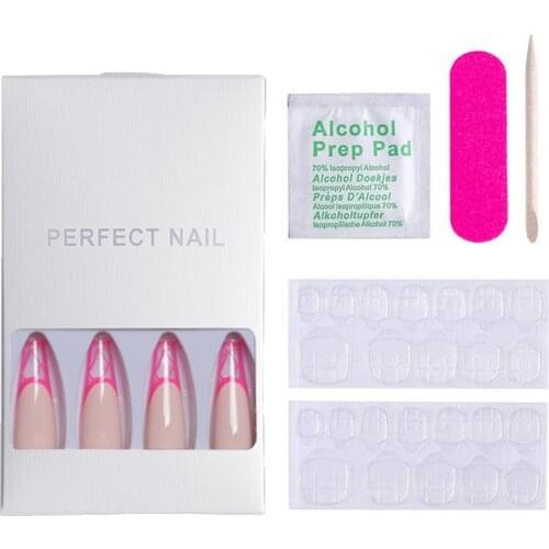 Press On Nails Coffin Pre Designed Tips Eco-friendly Acrylic Extra Long Fake Nails With Adhesive Tabs Glue SM14210601