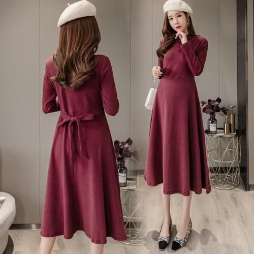 Pregnancy Dresses For Pregnant Women Dress Maternity Clothes Maternity Dresses Long Sleeve Cotton Spring Autumn Winter