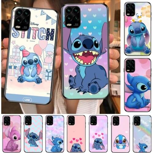 Pink Stitch Wow cartoon Phone Case For XiaoMi Redmi Note 11 10 9S 8 7 6 5 A Pro T Y1 Anime Black Cover Silicone Back Pre style c