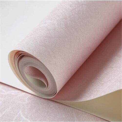 Wellyu Modern Hotel clothing store texture silk plain wall paper minimalist space pink yellow blue green thick PVC wallpaper