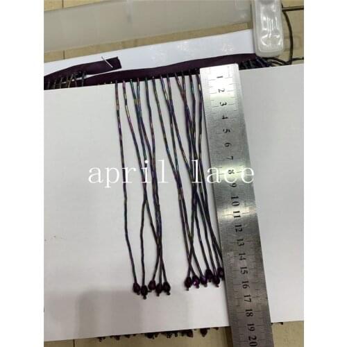 Ss001# 5 yards /bag colorful purple 15 cm width pendant ribbon fringe tassel for bridal gown wedding/dress decoration