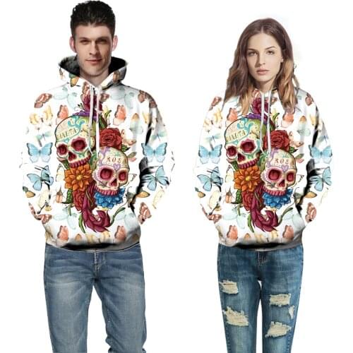 Skulls Hoodies Sweatshirts Funny fashion Hip Hop Clothes Long Sleeve Hoodie Street 3d Printing Sweatshirt Men Clothes 2019