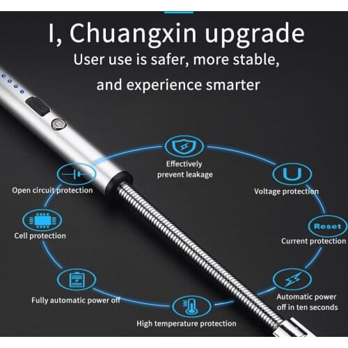 Windproof Lighter Outdoor Camping USB Charge Picnic Tool Yard Party BBQ Lighter Gun Home Kitchen Romantic Dinner Candle Lighter