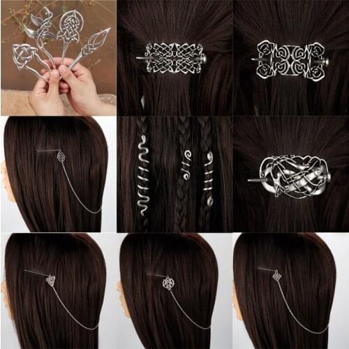 Vintage Hair Accessorise Hair Sticks Viking Hairpins Large Disk Hair Styling Hair Clip Nordic Mythology Hair Stick Gift