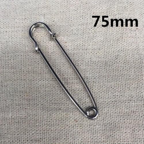 10 Pcs 75mm Large Metal Safety Pin--Big and Strong Enough to Hold Heavy-Materials Like Canvas, Leather, Upholstery