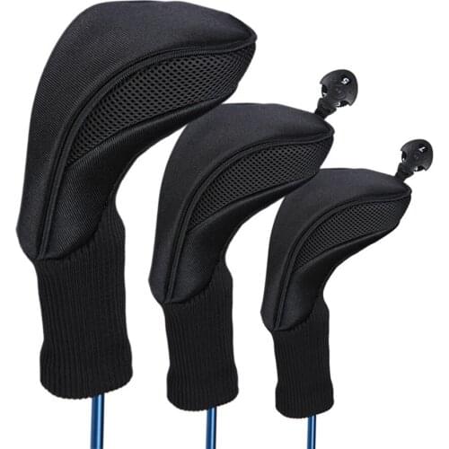 3Pcs Golf Head Covers Driver 1 3 5 Fairway Woods Headcovers For Golf Club cover protector Fits All Fairway And Driver Clubs