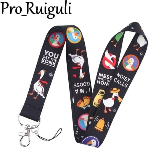 30pcs Untitled goose Lanyard for Keys Phone Cool Neck Strap Lanyard for Camera Whistle ID Badge Cute webbings ribbons Gifts
