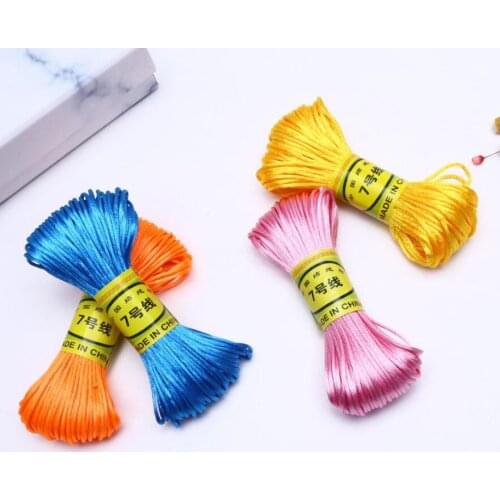 Baby Teether Accessories 20m Teething Necklace Cord DIY For Jewelry Charms Necklace Pendant Tool 1.5mm Hand-knit Cords Silk Rope