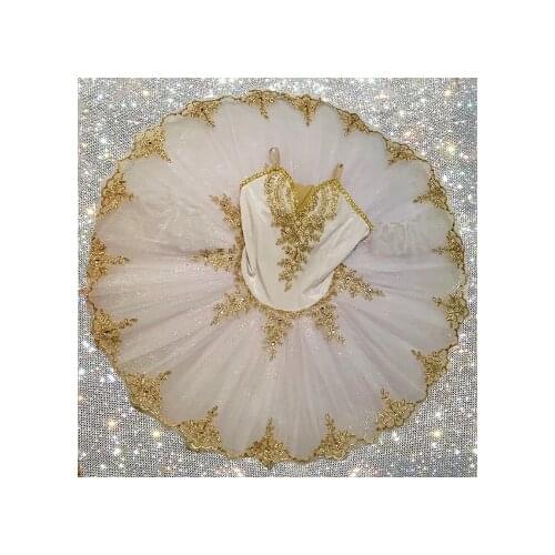 White Swan Lake Ballet Costume Child Professional Tutu Competition Dress Pancake Ballerina Dancewear Classical Performance Dress
