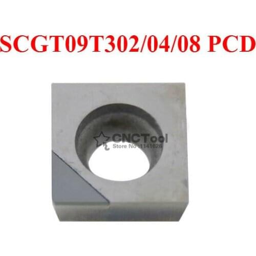 Free shipping 2PCS SCGT09T302/SCGT09T304/SCGT09T308 PCD Diamond inserts ,Carbide Milling Inserts, Milling Cutter suit for SSSCR