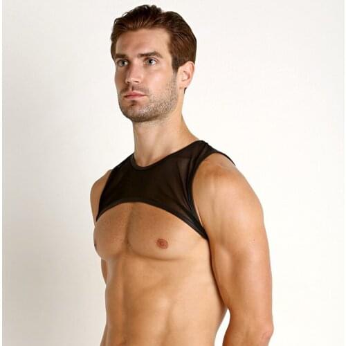 Free shipping new Mens vest Sexy ultrashort Club with Transparent stage suit Private customized Super elastic coat
