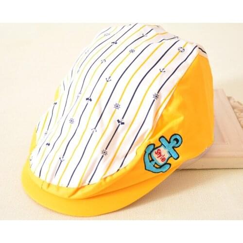 TDX C29-Free shipping 2016 Hot child hat male cap spring and autumn child beret cap baby hat anchor