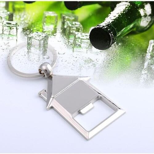 DHL free shipping 200 pcs creative metal house keyrings wedding gift souvenir corkscrew