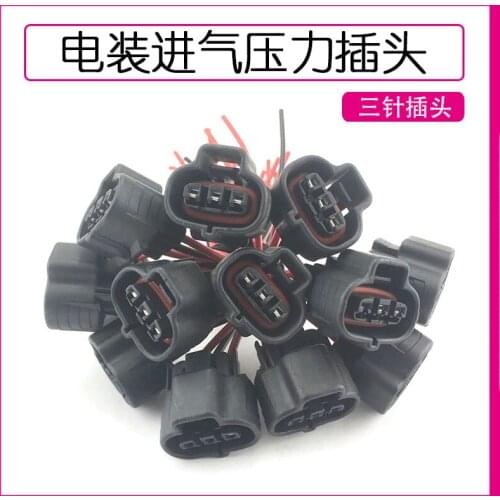 For 61540090007 intake pressure sensor plug diesel common rail connector Sinotruk construction machinery 3-pin plug high quality