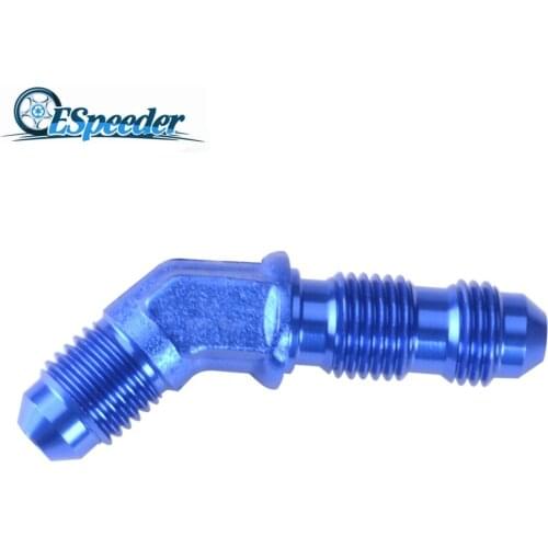 ESPEEDER AN6 Fitting 45 Degree Elbow Bulkhead Adptors Anodized Aluminium Male Adaptors